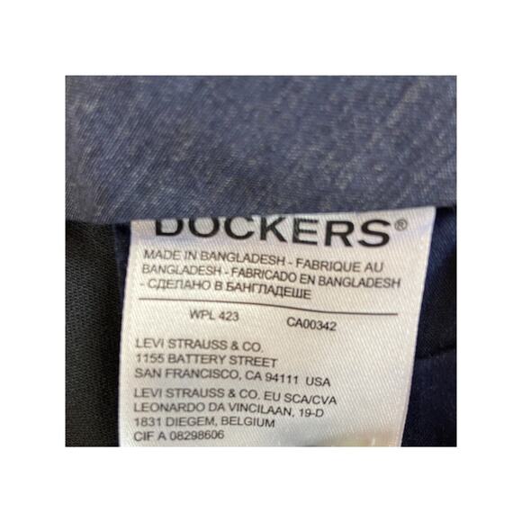 Dockers Flex Mens Chinos W46xL34 Navy Mid Waist Regular Straight Tapered - Picture 9 of 13